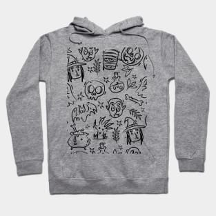 Halloween Doodles Pattern Hoodie